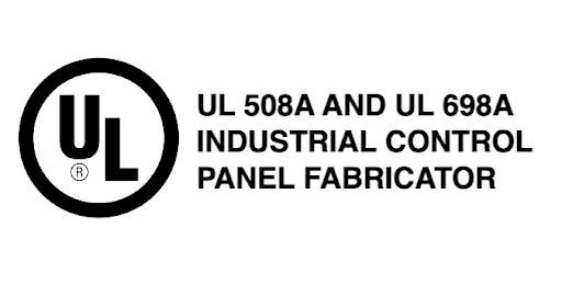 Logo for UL 508A and UL 698A Industrial Control Panel Fabricator certification held by Apex Industrial Automation