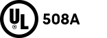 UL-certified 508A logo, indicating Apex Industrial Automation's compliance with UL 508A standards for industrial control panels.