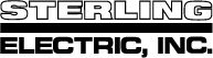 Sterling Electric, Inc. logo showcasing Apex Industrial Automation as an Authorized Repair Service Center for their equipment.